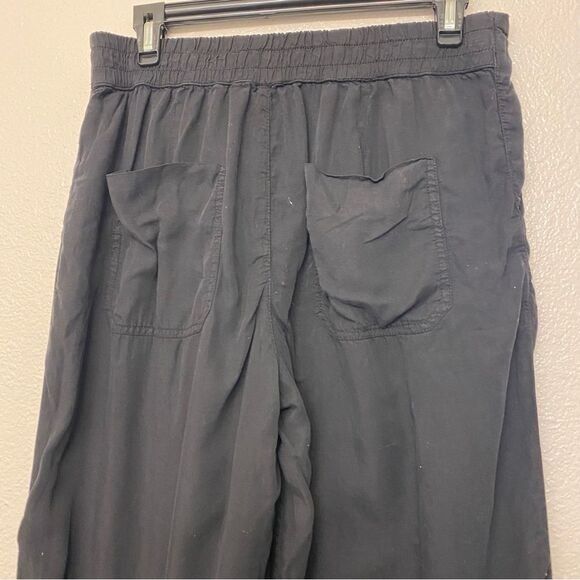 Lefties Denim Woman 100% lyocell tincel wide leg black pants trousers M - NWT - Picture 4 of 10